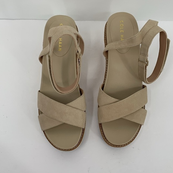 Cole Haan CloudFeel Wedge Espadrille sandal shoe platform ankle strap new 7 - Picture 4 of 6